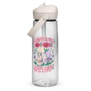 Flip straw water bottle