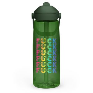 Flip straw water bottle